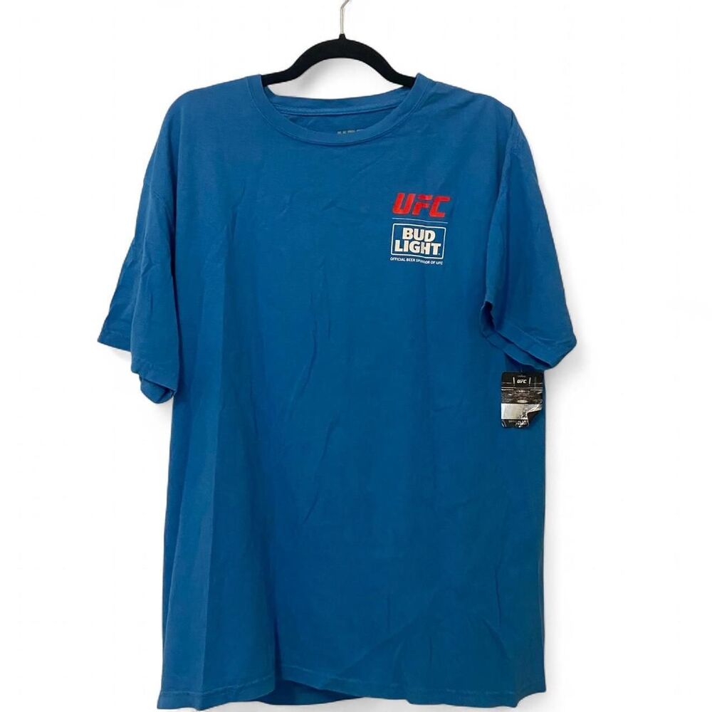 UFC Bud Light blue cotton tee